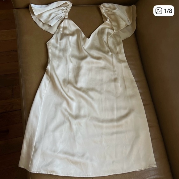 Stone Cold Fox Dresses & Skirts - Stone Cold Fox Beige Cream 100% silk Mini Dress